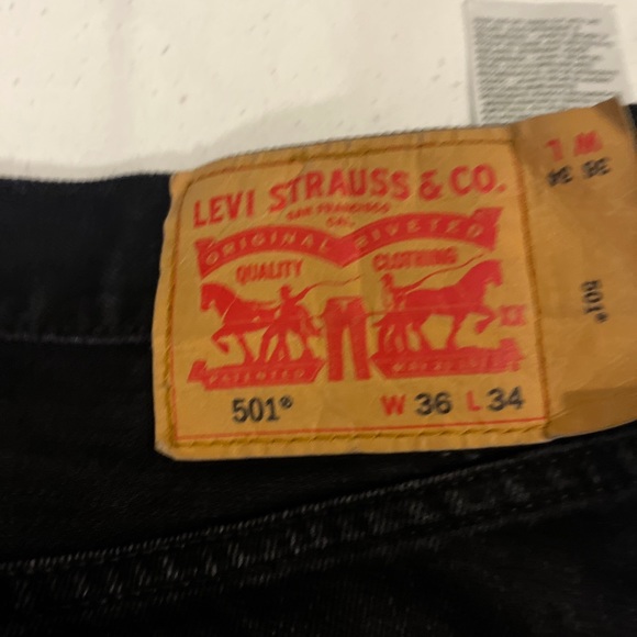 Levi’s 501 Men’s size 36/34 Black - Picture 5 of 5